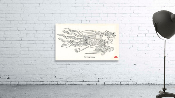 Antique Chinese illustrations. 1888 edition Lornement Polychrome by Albert Racine 1825–1893. Wall Preview