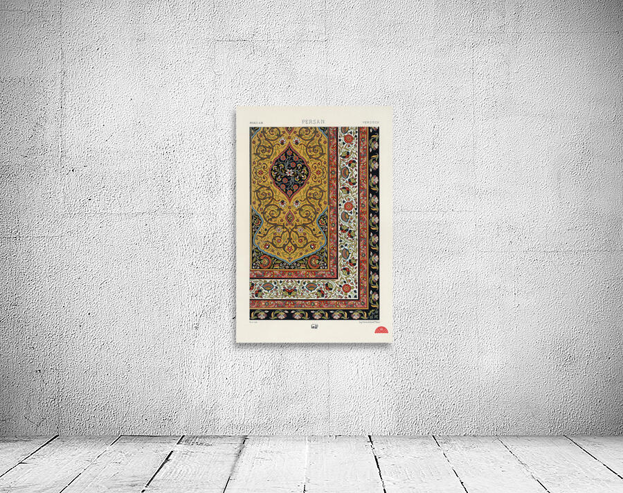 Persian pattern. 1888 edition Lornement Polychrome by Albert Racine 1825–1893. Wall Preview