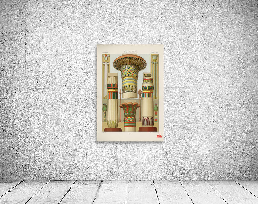 Egyptian pattern. 1888 edition Lornement Polychrome by Albert Racine 1825–1893. Wall Preview