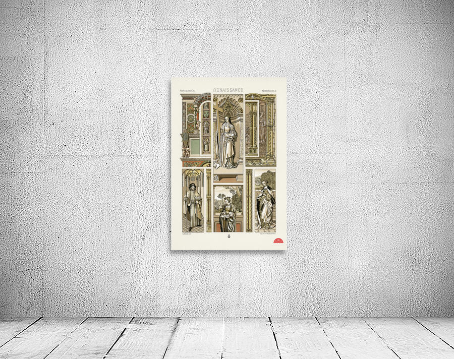 Renaissance pattern. 1888 edition Lornement Polychrome by Albert Racine 1825–1893. Wall Preview