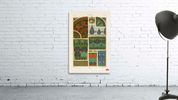 Indian pattern. 1888 edition Lornement Polychrome by Albert Racine 1825–1893. Wall Preview