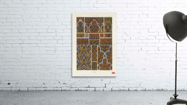 Moresque pattern. 1888 edition Lornement Polychrome by Albert Racine 1825–1893. Wall Preview