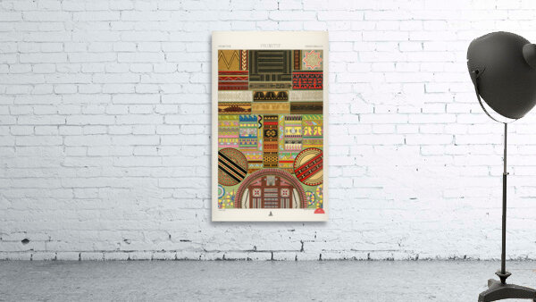 Primitive pattern. 1888 edition Lornement Polychrome by Albert Racine 1825–1893. Wall Preview
