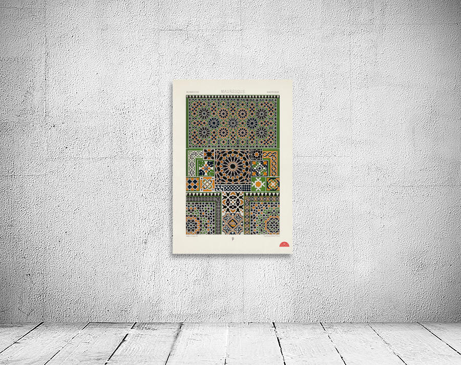 Moresque pattern Lornement Polychrome 1888 by Albert Racinet 1825-1893. 1888 edition. Wall Preview