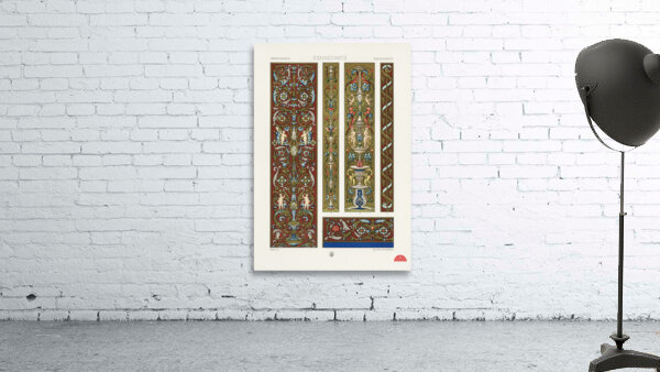 Renaissance pattern. 1888 edition Lornement Polychrome by Albert Racine 1825–1893. Wall Preview