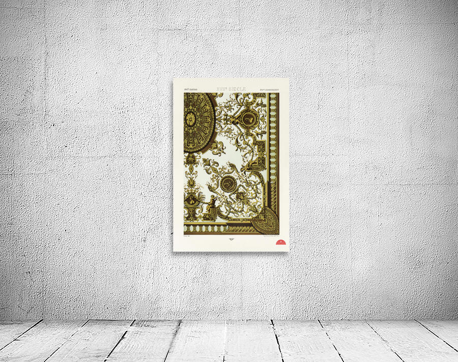 17th Century pattern. 1888 edition Lornement Polychrome by Albert Racine 1825–1893. Wall Preview