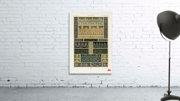 16th Century pattern. 1888 edition Lornement Polychrome by Albert Racine 1825–1893. Wall Preview