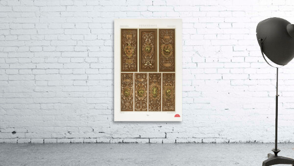 Renaissance pattern. 1888 edition Lornement Polychrome by Albert Racine 1825–1893. Wall Preview