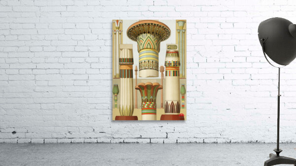 Egyptian pattern. 1888 edition Lornement Polychrome by Albert Racine 1825–1893. Wall Preview