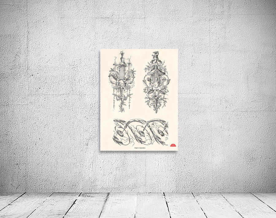 Antique illustrations. 1888 edition Lornement Polychrome by Albert Racine 1825–1893. Wall Preview