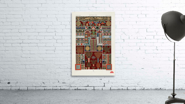 Middle-Ages pattern. 1888 edition Lornement Polychrome by Albert Racine 1825–1893. Wall Preview