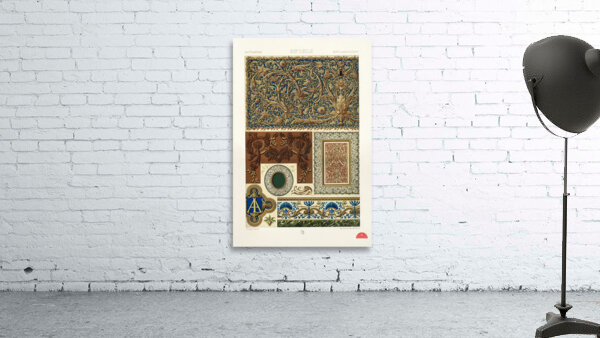 17th Century pattern. 1888 edition Lornement Polychrome by Albert Racine 1825–1893. Wall Preview