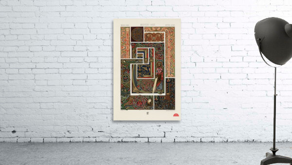 Medieval pattern. 1888 edition Lornement Polychrome by Albert Racine 1825–1893. Wall Preview