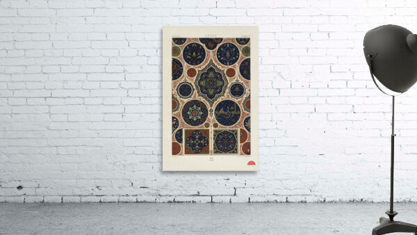 Arabian pattern. 1888 edition Lornement Polychrome by Albert Racine 1825–1893. Wall Preview