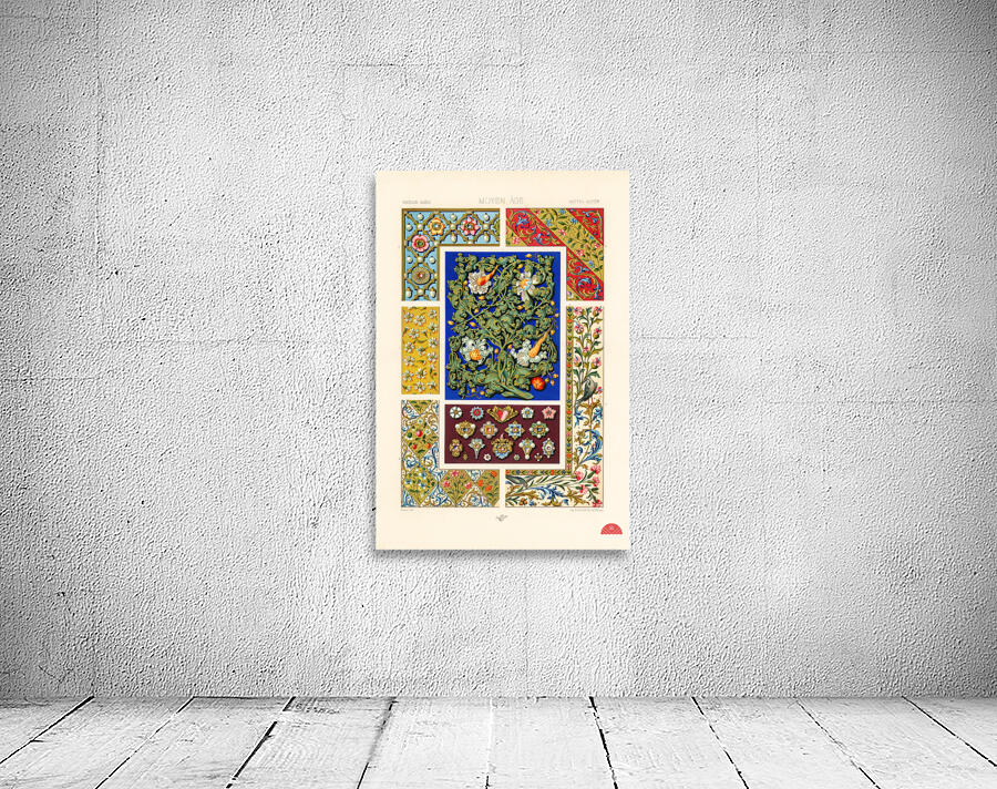 Middle-Ages pattern. 1888 edition Lornement Polychrome by Albert Racine 1825–1893. Wall Preview