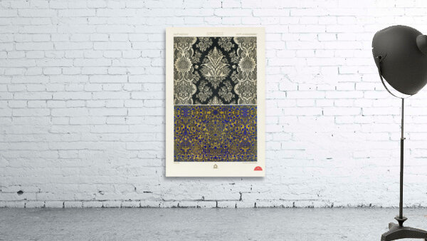 17th Century pattern. 1888 edition Lornement Polychrome by Albert Racine 1825–1893. Wall Preview
