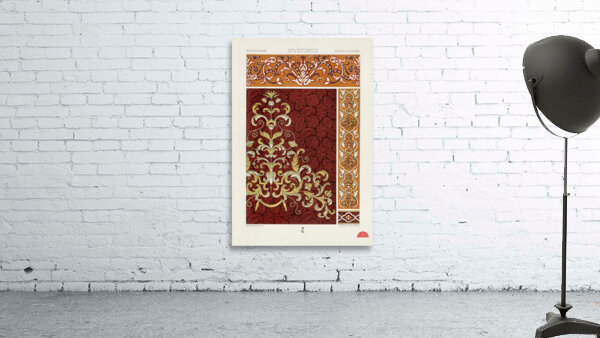 16th and 17th Century pattern. 1888 edition Lornement Polychrome by Albert Racine 1825–1893. Wall Preview