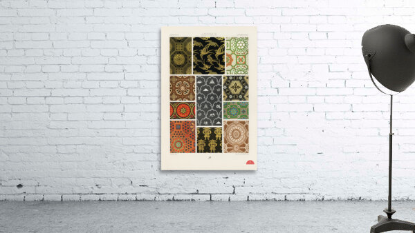 Japanese pattern. 1888 edition Lornement Polychrome by Albert Racine 1825–1893. Wall Preview