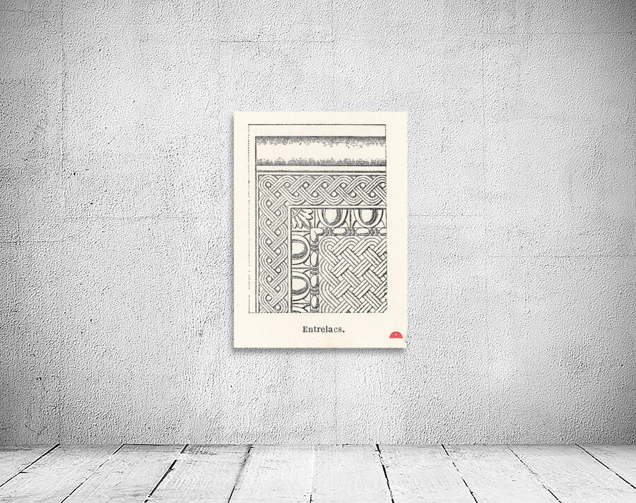 Interlaced pattern. 1888 edition Lornement Polychrome by Albert Racine 1825–1893. Wall Preview