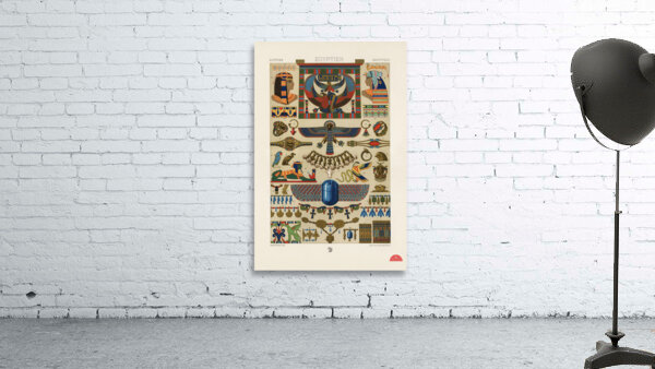 Egyptian pattern. 1888 edition Lornement Polychrome by Albert Racine 1825–1893. Wall Preview