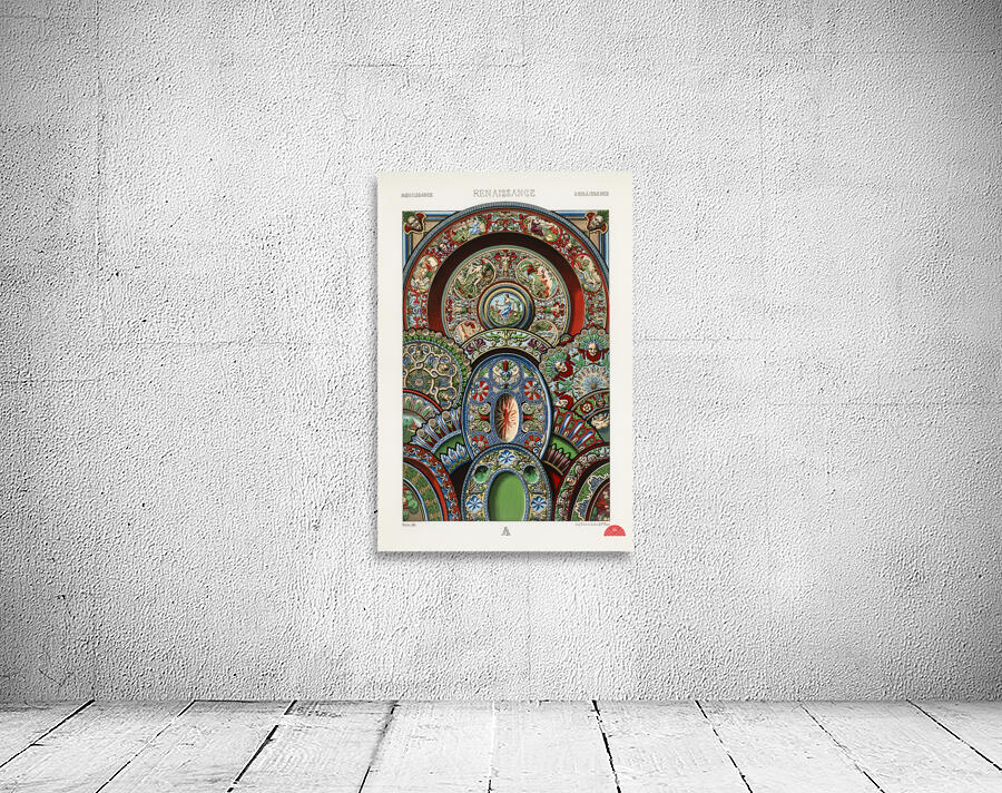 Renaissance pattern. 1888 edition Lornement Polychrome by Albert Racine 1825–1893. Wall Preview