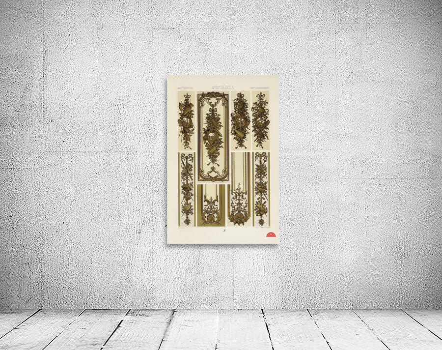 18th Century pattern. 1888 edition Lornement Polychrome by Albert Racine 1825–1893. Wall Preview