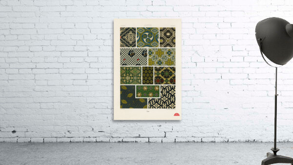Japan pattern. 1888 edition Lornement Polychrome by Albert Racine 1825–1893. Wall Preview