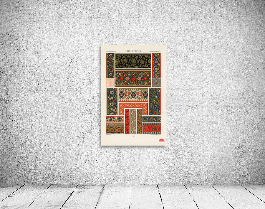 Indo-Persian pattern. 1888 edition Lornement Polychrome by Albert Racine 1825–1893. Wall Preview