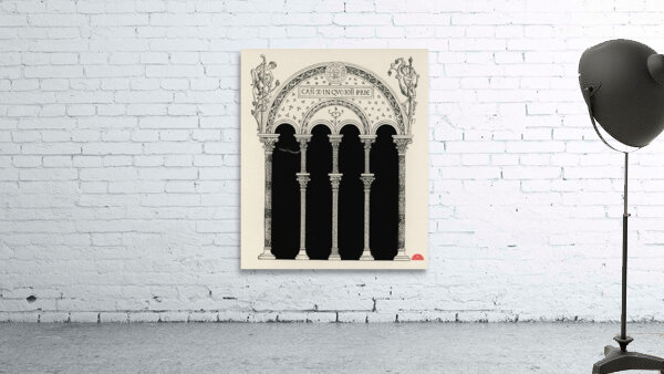 Ancient architecture Illustration. 1888 edition Lornement Polychrome by Albert Racine 1825–1893. Wall Preview