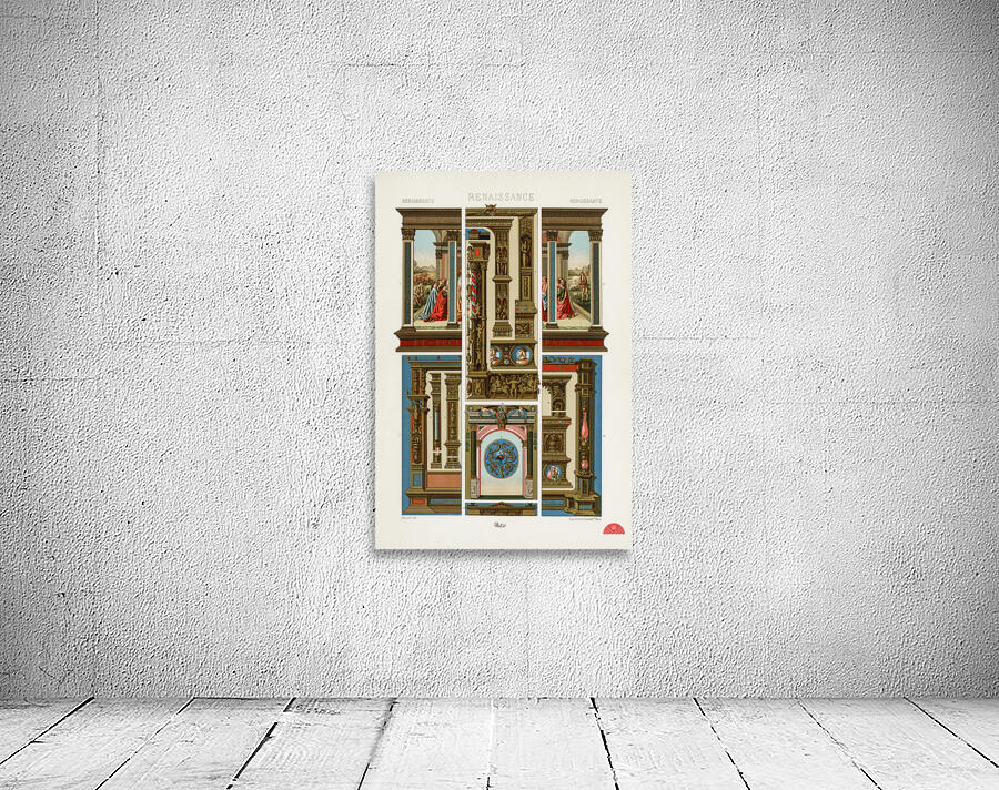 Renaissance pattern. 1888 edition Lornement Polychrome by Albert Racine 1825–1893. Wall Preview