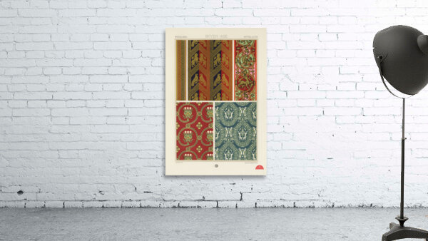 Middle-Ages pattern. 1888 edition Lornement Polychrome by Albert Racine 1825–1893. Wall Preview
