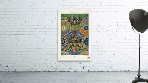 Renaissance pattern. 1888 edition Lornement Polychrome by Albert Racine 1825–1893. Wall Preview