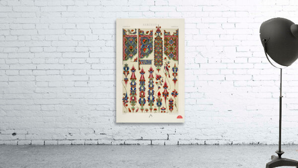 Armenian pattern. 1888 edition Lornement Polychrome by Albert Racine 1825–1893. Wall Preview