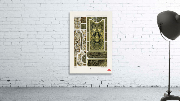 17th and 18th Century pattern. 1888 edition Lornement Polychrome by Albert Racine 1825–1893. Wall Preview