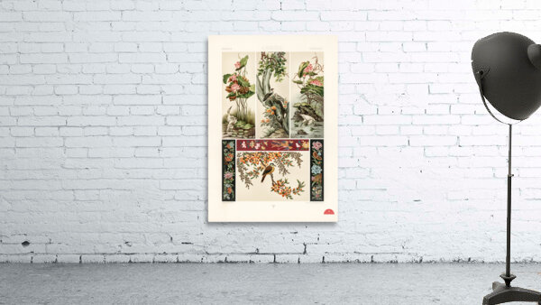 Chinese pattern. 1888 edition Lornement Polychrome by Albert Racine 1825–1893. Wall Preview