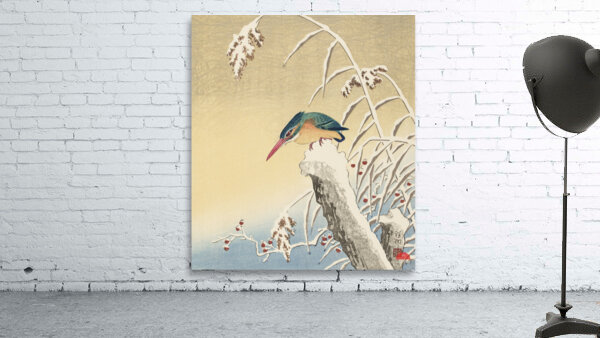 Kingfisher in the snow 1925-1936 by Ohara Koson 1877-1945 Wall Preview