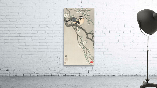 Tits on Cherry Branch 1900-1910 by Ohara Koson 1877-1945 Wall Preview
