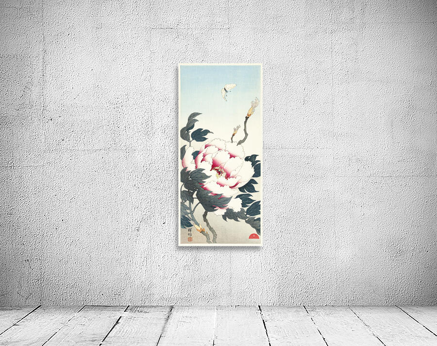 Peony with butterfly 1925 - 1936 by Ohara Koson 1877-1945. Wall Preview