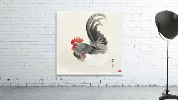 Gallinule with Lotus Flowers 1900 - 1930 by Ohara Koson 1877-1945. Wall Preview