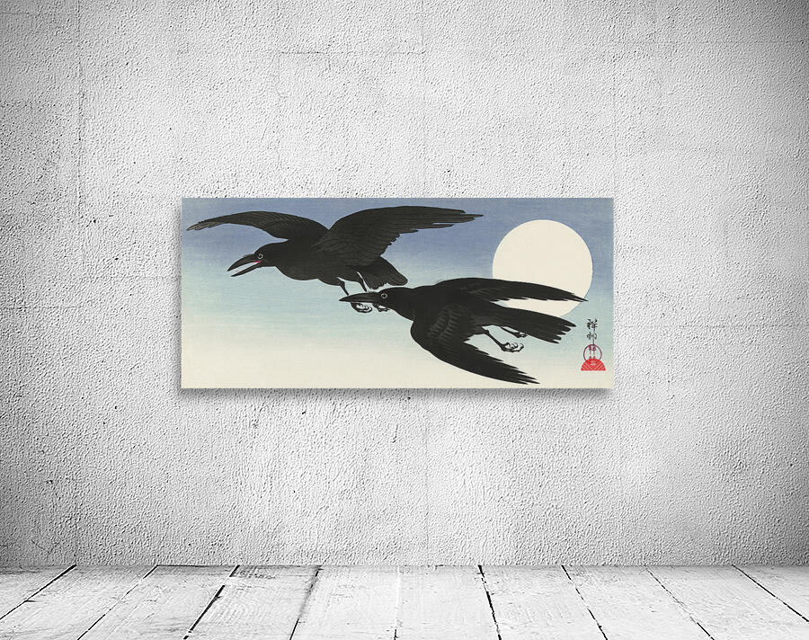 Crows at full moon 1925 - 1936 by Ohara Koson 1877-1945. Wall Preview