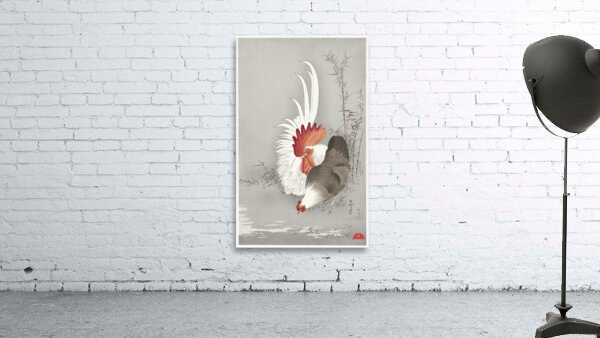 Rooster and chicken 1900 - 1930 by Ohara Koson 1877-1945. Wall Preview