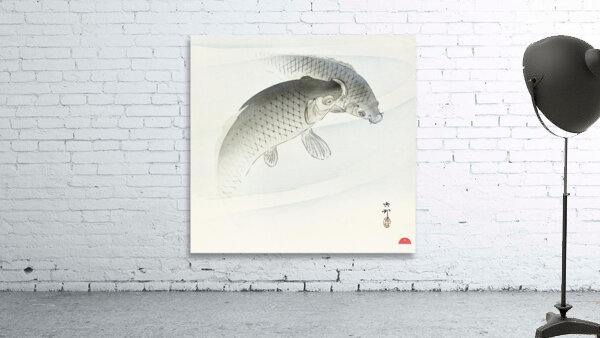 Two carp fish 1900 - 1910 by Ohara Koson 1877-1945. Wall Preview