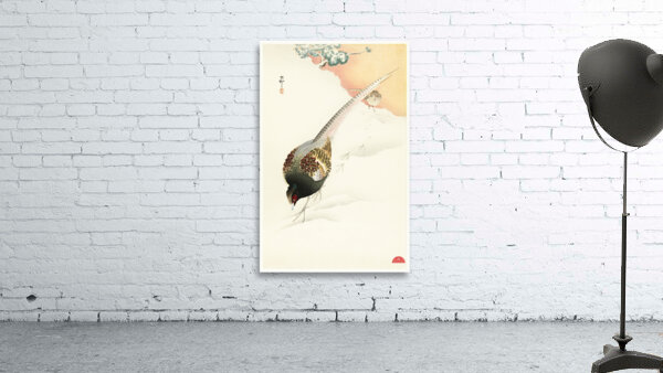 Pheasant couple in the snow 1900 - 1945 by Ohara Koson 1877-1945. Wall Preview