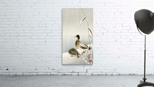 Two ducks on snowy reed 1900 - 1930 by Ohara Koson 1877-1945. Wall Preview