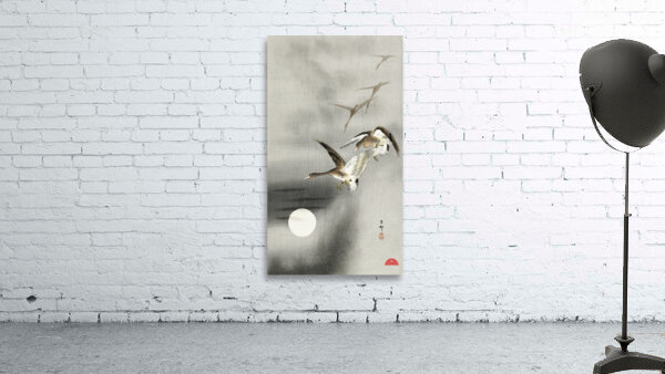 Geese in flight 1900 - 1930 by Ohara Koson 1877-1945. Wall Preview