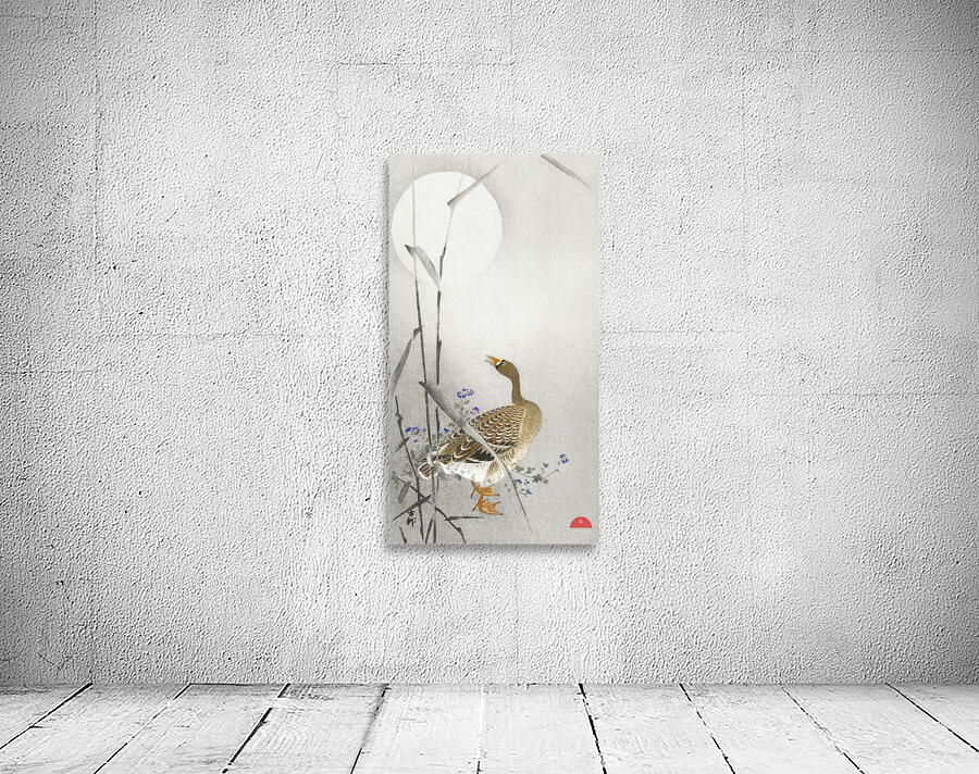 Goose at full moon 1900 - 1936 by Ohara Koson 1877-1945. Wall Preview