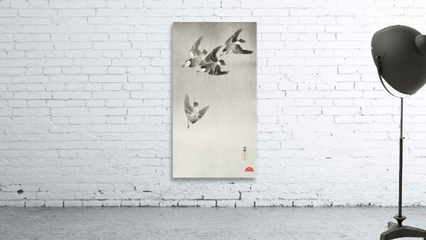 Starlings in the rain 1900 - 1930 by Ohara Koson 1877-1945. Wall Preview