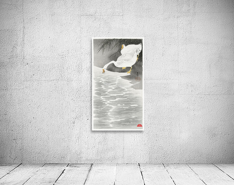 Geese on the shore 1900 - 1930 by Ohara Koson 1877-1945. Wall Preview