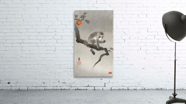 Monkey in cockatoo 1900 - 1930 by Ohara Koson 1877-1945. Wall Preview