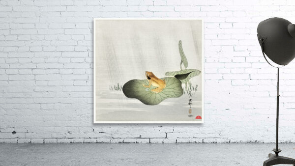 Frog on lotus leaf 1900 - 1930 by Ohara Koson 1877-1945. Wall Preview